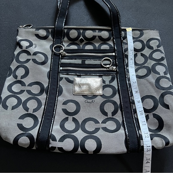 Coach Signature Canvas Fabric Leather Handbag and Billfold Wallet 2 PC Bundle - Picture 3 of 11